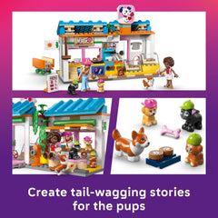 LEGO Friends rampa y mostrador con mascotas subiendo para interacción creativa