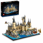 LEGO vista frontal del Castillo de Hogwarts mostrando detalle y presencia decorativa