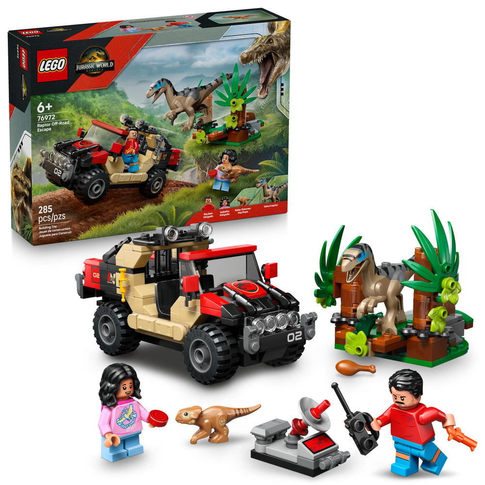 LEGO frontal del set 76972 mostrando caja y piezas para emoción inmediata