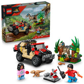 LEGO frontal del set 76972 mostrando caja y piezas para emoción inmediata