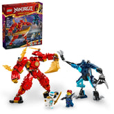 LEGO Kai fire mech front view showing poseable play and display options