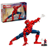 LEGO Spider-Man front view showing full figure and dramatic display appeal