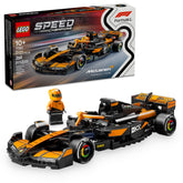 LEGO McLaren vista frontal del paquete mostrando diseño y colores auténticos
