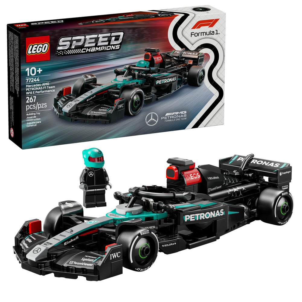 LEGO Mercedes-AMG vista frontal mostrando diseño auténtico y sorpresa de montaje