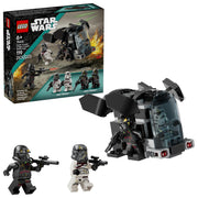 LEGO frontal del paquete 75412 mostrando el dropship y minifiguras, ideal para regalo
