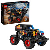 LEGO Grave Digger vista frontal mostrando diseño fire and ice y diversión