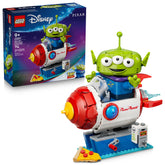 LEGO Alien rocket front view showing colorful Pizza Planet styling and display appeal