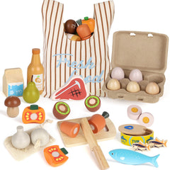 Lehoo Castle vista frontal del set con 30 piezas para juego de cocina y compra