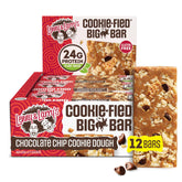 Lenny & Larry's empaque frontal de la Cookie-fied bar mostrando información y beneficio práctico