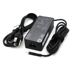 Lenovo cargador frontal 65W USB-C mostrando diseño compacto y puerto único