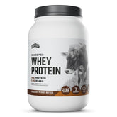 Levels whey front packaging showing 2 lb tub and chocolate peanut butter benefit