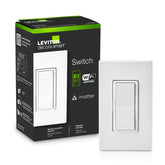 Leviton Decora Smart front view showing clean white design and modern benefit of sleek appearance