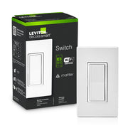 Leviton Decora Smart front view showing clean white design and modern benefit of sleek appearance