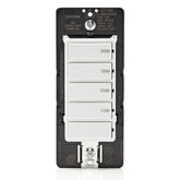 Leviton front view Decora white switch showing clean finish and seamless integration