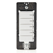 Leviton front view Decora white switch showing clean finish and seamless integration