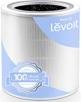Levoit filtro Core 400S-P frente del empaque mostrando compatibilidad y sello original