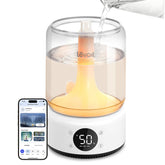 Levoit front view showing compact design and visible mist output benefit
