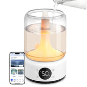 Levoit front view showing compact design and visible mist output benefit