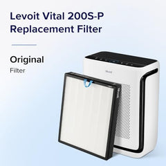 Levoit filtro Vital 200S-P detalle HEPA que muestra captura de partículas