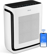 Levoit front view showing slim tower design and quick-room cleaning