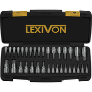 LEXIVON estuche abierto con 34 piezas y organización eficiente