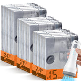 lezecur front packaging displaying 15-pack set and cordless pump for easy packing
