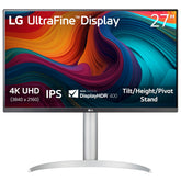 LG monitor front view showing 4K screen and accurate color benefit