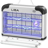 LiBa front view of indoor zapper showing compact design and benefits