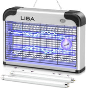 LiBa front view of indoor zapper showing compact design and benefits