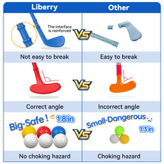 Liberry primer plano del club mostrando textura reforzada y resistencia mejorada