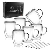LIBWYS frente del set de seis tazas, presentación elegante y segura