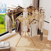 LIENAHU front view of tripod rack showing full drying capacity and balanced design
