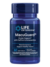 Life Extension frasco MacuGuard frente mostrando envase y beneficio visual