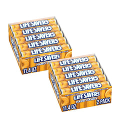 Life Savers empaque frontal mostrando 20 rollos y conveniencia