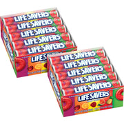 Life Savers frente del empaque mostrando los 5 sabores y conveniencia