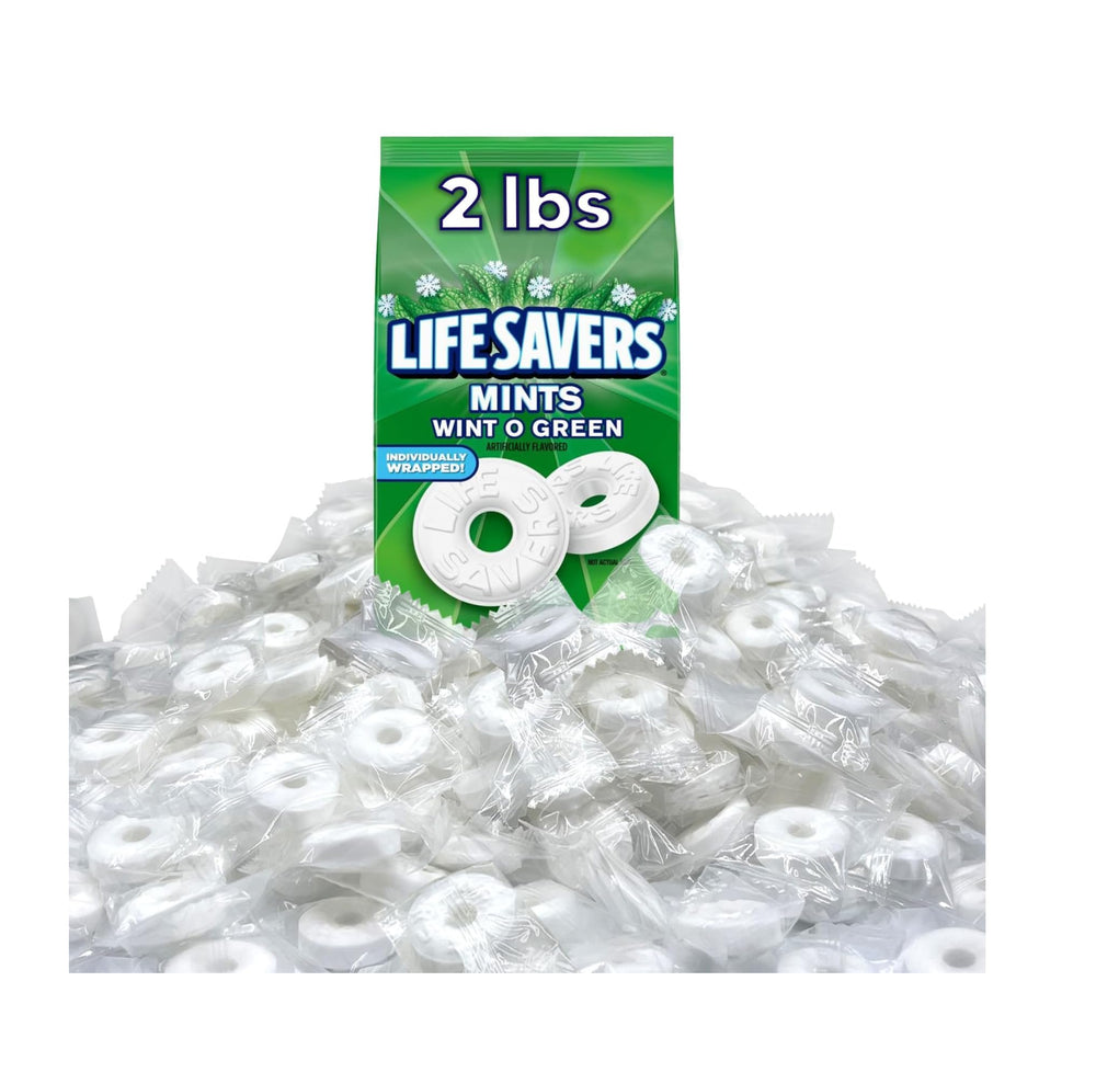 Life Savers paquete frontal mostrando diseño y cantidad, conveniencia al compartir