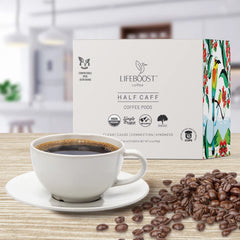LIFEBOOST cápsula insertada en máquina Keurig lista para usar