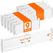 Lifewit front packaging showing nine adjustable drawer dividers and contents organized