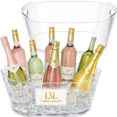 Lifewit front view clear ice bucket showing large capacity and visibility