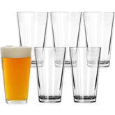 Light In The Dark front view set of six glasses showing full set and clarity benefit