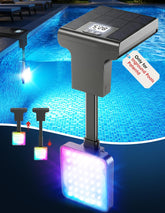LightHacker front view installed on inground pool edge showing even illumination and ambiance