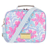 Lilly Pulitzer lunch box front view showing print and polished look