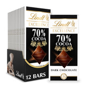 Lindt empaque frontal mostrando diseño y cantidad, calidad premium