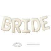 Lingqiang vista frontal de globos BRIDE beige, decoración elegante