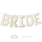 Lingqiang vista frontal de globos BRIDE beige, decoración elegante