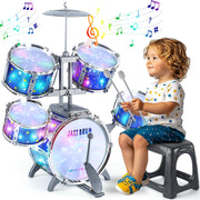LinseyFun batería infantil frontal mostrando kit completo y atractivo visual