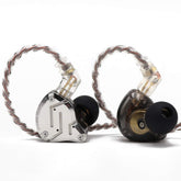 Linsoul KZ ZS10 Pro front view showing polished stainless steel faceplate and balanced look