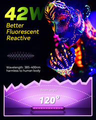 Linstaine barras encendidas en fiesta mostrando efecto fluorescente
