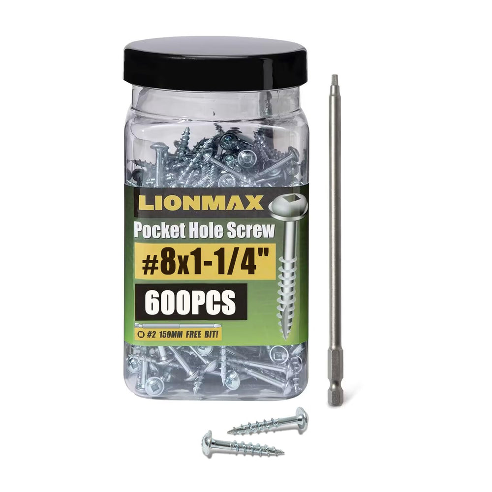 LIONMAX envase frontal con 600 tornillos para almacenamiento organizado