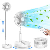 LIPETY front view of compact folded fan showing portability and quick setup benefit